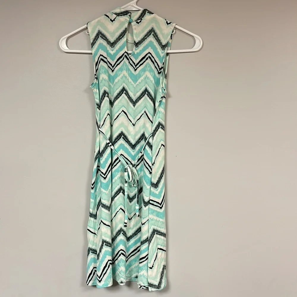Justice Girls Tank Dress , 12, Stretchy Zig- Zag Fabric, ties